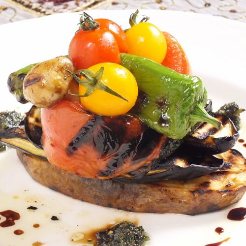 季節野菜のグリルバルサミコソース