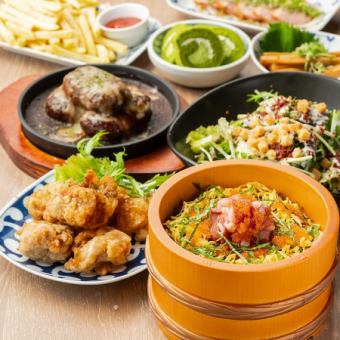 【女子会に人気】肉だし巻や肉手巻きちらしなどの肉メニュー！180分飲み放題付●肉肉コ-ス4499→