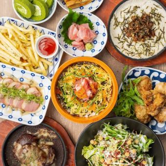 自慢が集結●肉味噌とろろ鉄板,海老,肉巻きちらし♪180分飲み放題付き◆特上宴会コース5500⇒