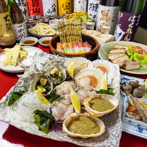 名物の炉端貝焼き!お酒が進むこと間違いなし