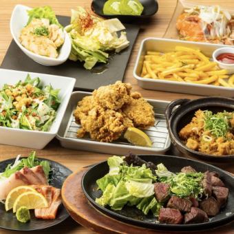 【至福コラボ】最旬お造り盛り,黄金カットステ-キ含◆180分飲み放題付き肉&魚欲張りコ-ス4999⇒