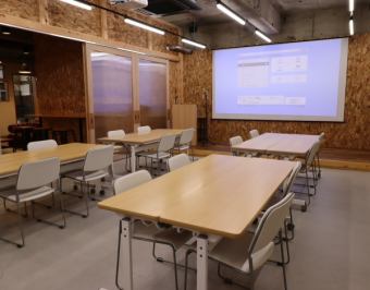 貸会議室などに最適です！プロジェクター完備のため勉強会等でもおすすめです！30名様～40名様から貸切相談承ります！