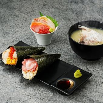 ミニ丼＋手巻き2種セット