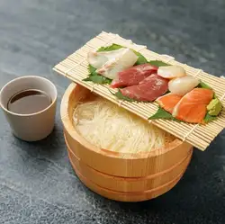 Cool Breeze Wooden Bucket Somen Noodles
