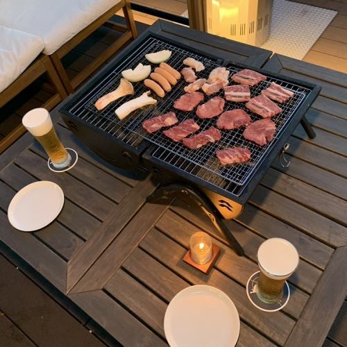 【夜風を感じるBBQは最高の思い出になること間違いなし☆】選べる3種のBBQコースおひとり様3300円(税込)～