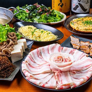 人気メニュー!喫煙可※【やんばるあぐー豚 しゃぶしゃぶスペシャルコース】接待やお祝いの席に