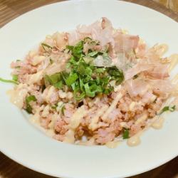 Pollock roe pilaf with mayonnaise