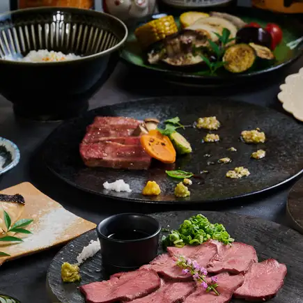 ～薪香(まきか)コース～銀鱈の西京焼き・和牛赤身薪焼きなど全8品⇒5000円(税込)
