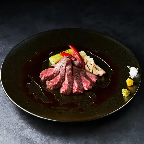 A5黒毛和牛 赤身の薪焼き