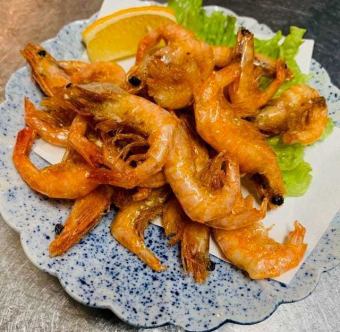 Fried sweet shrimp with garlic
