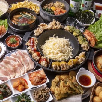 【ランチ限定】当店自慢の韓国料理食べ放題+ソフトドリンク飲み放題付⇒2200円