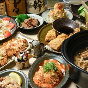 【新年会・欲張りコース】★セルフ飲放題付★大人気鶏南蛮＆土鍋ご飯【全10品】6,000円⇒5,000円