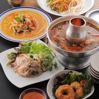 【トムヤムクンセット】トムヤムクン・ヤムウンセン・おつまみ揚げ物含む/全5品5280円(税込)
