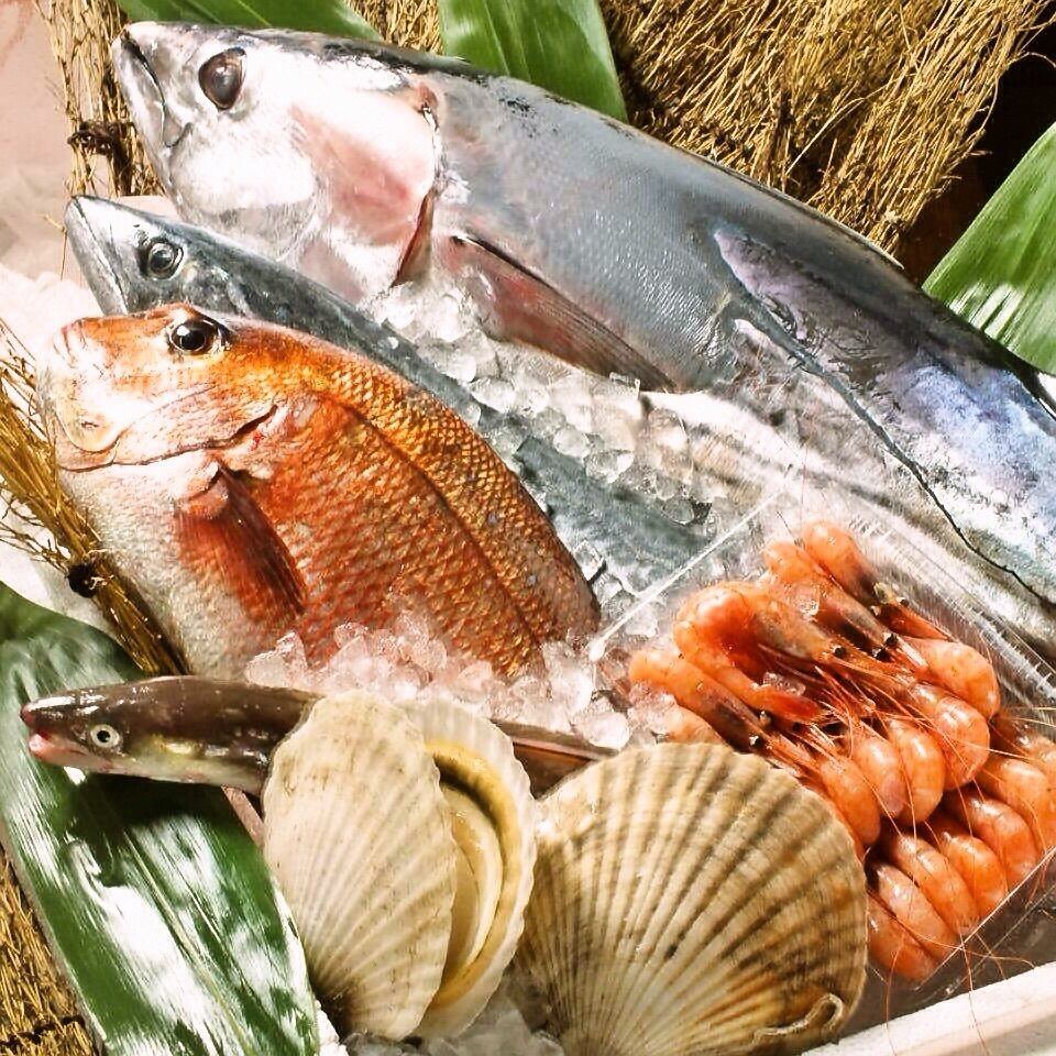 每天從神戶、家島、姬路等市場直運的新鮮魚非常美味！