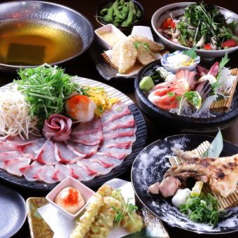 일요일, 평일은 무제한 음료 무제한! 금, 토요일 공휴일 전날은 2시간 음료 무제한 【추운 샤브 코스】전 9품 6000엔