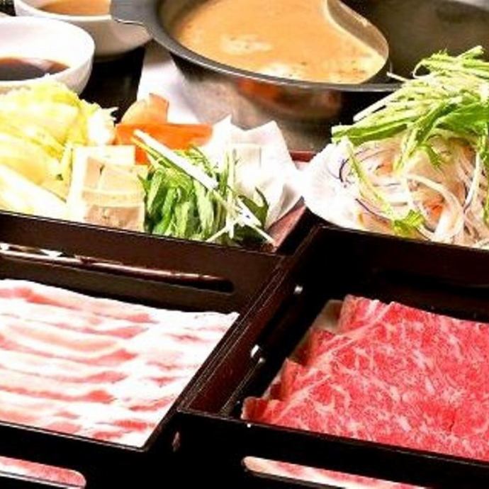 牛肉 豚肉 食べ放題コース 1930円 平日ランチ限定で1580円 しゃぶしゃぶ美山 大分店