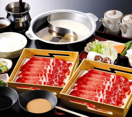 All-you-can-eat shabu-shabu with carefully selected meat from Miyama!