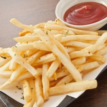 Various types of French fries