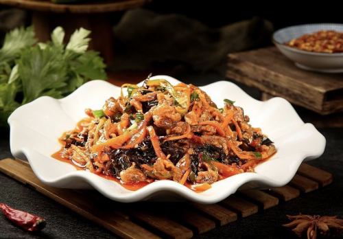 黑醋炒雞