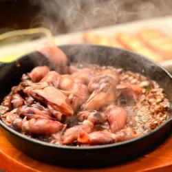 ホタルイカの踊る鉄板焼き