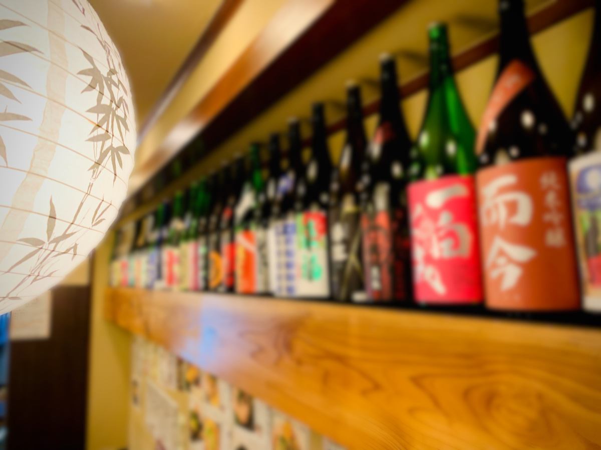 We have a wide variety of carefully selected Japanese sake.