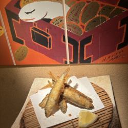 Young sweetfish tempura