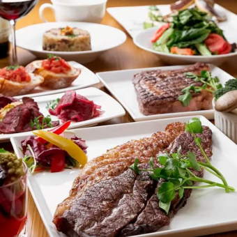 人気No.1♪2H飲放題!熟成牛生ハム&自慢の熟成肉ステーキを楽しむ全8品 「初めての熟成肉コース」