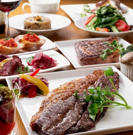 人気No.1♪2H飲放題!熟成牛生ハム&自慢の熟成肉ステーキを楽しむ全8品 「初めての熟成肉コース」