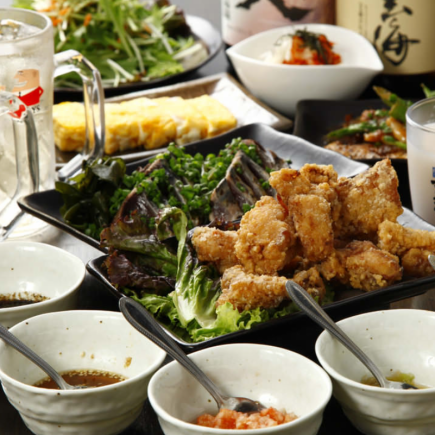 リーズナブルに♪【お手軽コース】2時間飲み放題付★全7品3000円(税込)