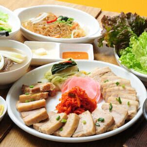 ポッサム×ドリンクペアセット◆韓国定番料理6品とドリンクを気軽に堪能3500円(税込)