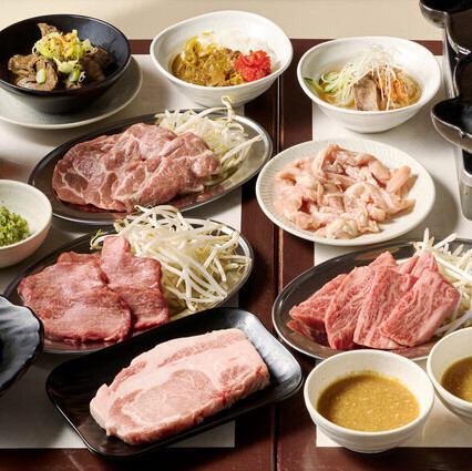 【3300円(税込)コース】牛すじ煮込み、カルビ、ロース、ハラミ、牛すじカレーなど<全10品>