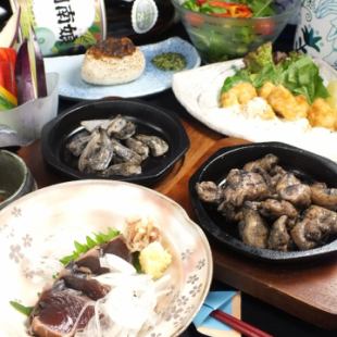 高千穂峰コース【お料理のみ】霧島鶏の焼き炙りやスペアリブタレ焼き、鮮魚など内容盛り沢山