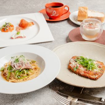 【コース~B~】選べるメイン&パスタ・ピッツァを堪能する定番ディナーコース