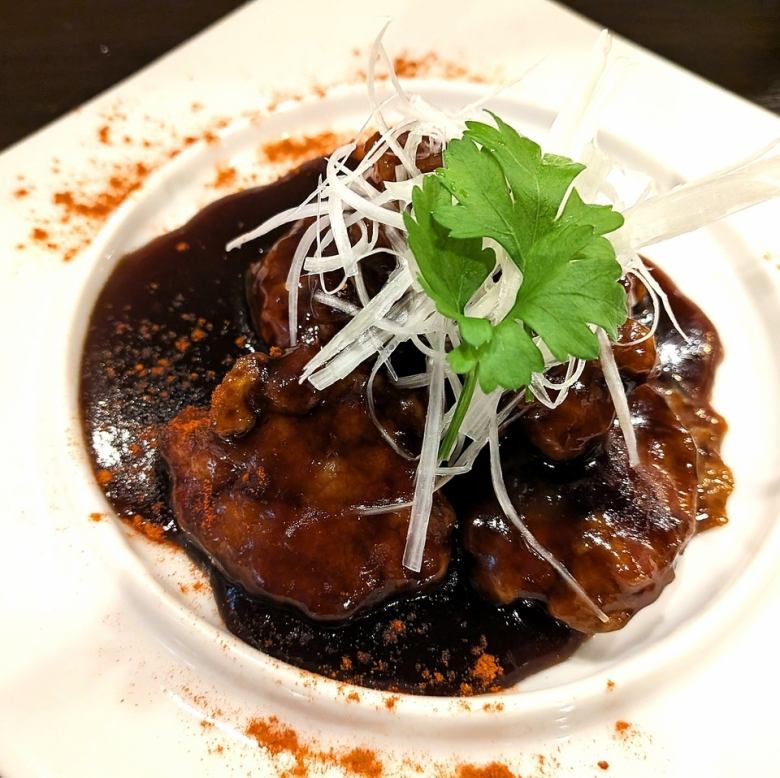 豚フィレ肉の黒酢ソース煮