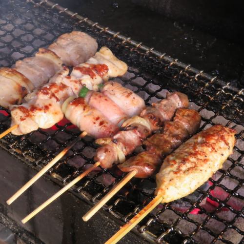 Dinner only! YAKITORI grilled over charcoal!