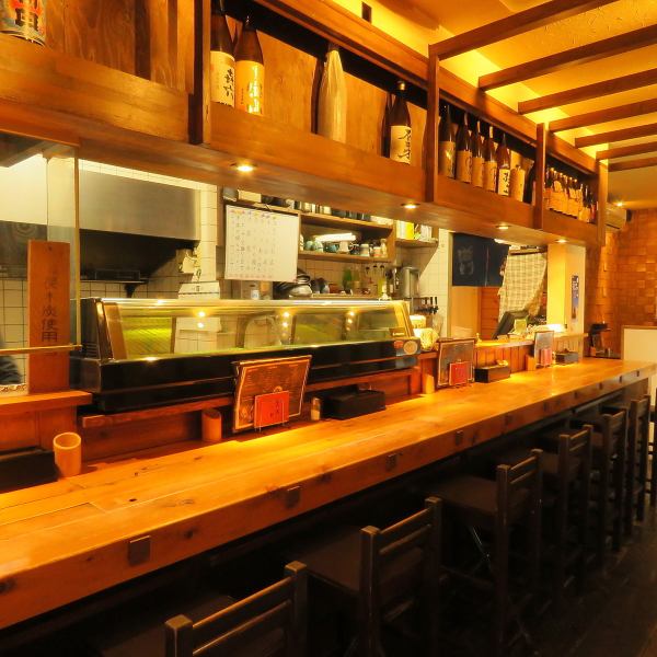 【Counter Seat】 Please feel free from ourselves! Saku drinks are also greatly welcomed ◎ The fragrant scent is the best at baking in charcoal fire! Eat delicious chicken ♪ «Kitadaj yakitori yakitori izakaya sake Grilled skewers »