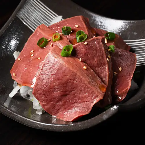 Wagyu beef heart sashimi
