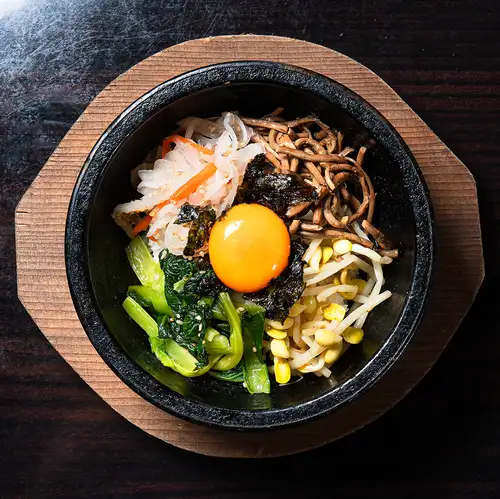 Stone cooked bibimbap