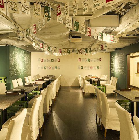 内装もおしゃれなイタリアン酒場♪大人数での宴会も大歓迎★