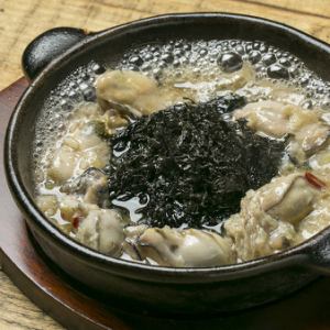 海のみるく!牡蠣と岩のりのアヒージョ