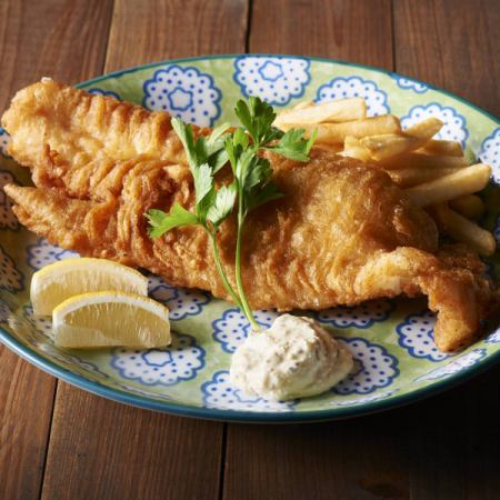 名物 白身魚のビックフィッシュ＆チップス