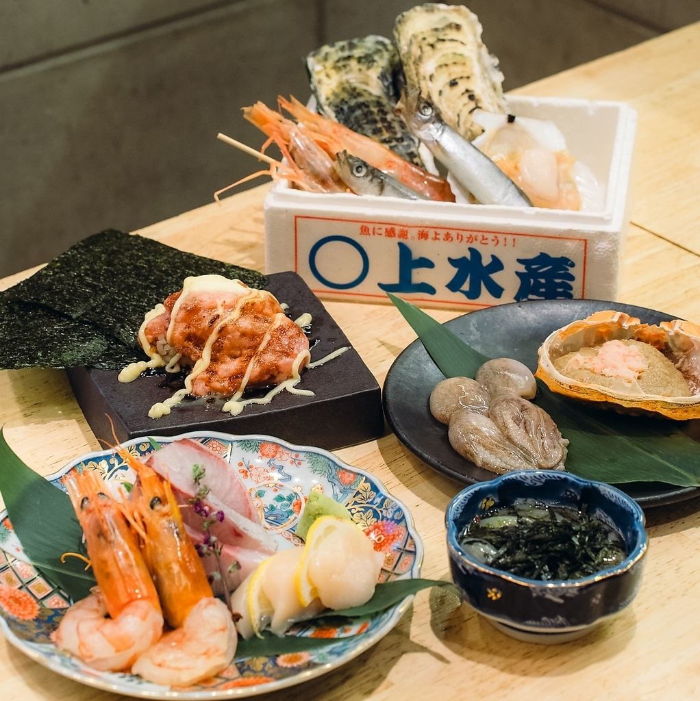 浜焼きもお寿司も！鮮度抜群の海鮮で舌鼓♪お待ちしております！