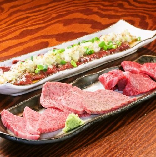 [肉类爱好者聚集！]和牛牛肉拼盘/新鲜的rebateki和牛牛肉由日本各地的店主精心挑选◎