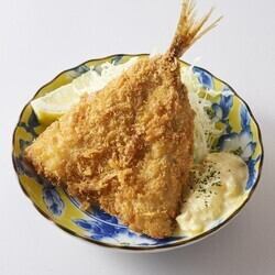 Large fried horse mackerel