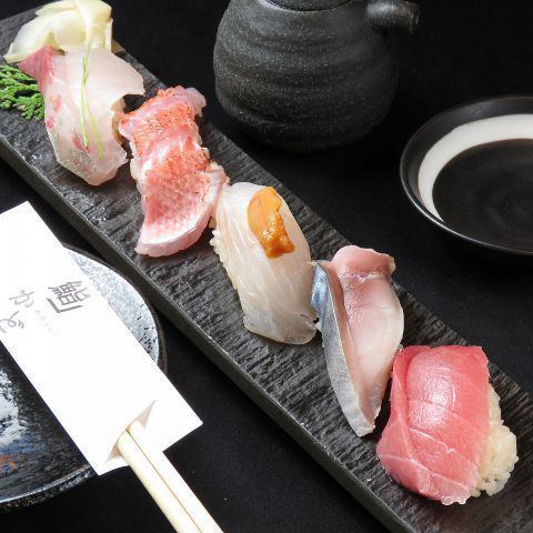 [Sushi chef's choice course] 6,000 yen with all-you-can-drink included