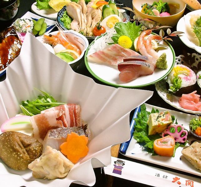 For all kinds of banquets ◎ Ozeki's popular banquet courses such as seasonal yosenabe and luxurious boat platters start from 3,300 yen! All-you-can-drink included + 1,500 yen