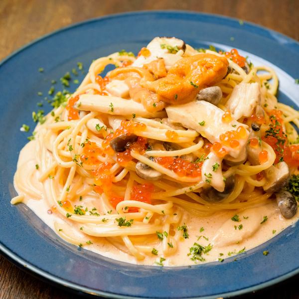 ウニといくらのパスタ