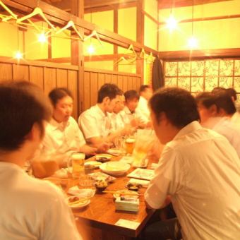 Perfect for company banquets and launches♪ *When making a reservation, you may be changed to a tatami room.
