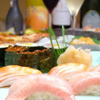 2 people or more! Recommended for those from outside the prefecture... [Tosamae Sushi Course] Dish + one drink included 10,000 yen