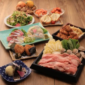 品尝海鲜和寿喜烧罗马套餐【含无限畅饮】5,500日元（含税）